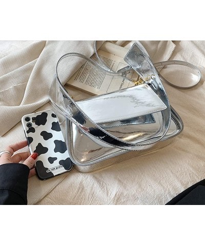 Evening Bag Women Y2k Silver Purse Hobo Bag Tote Handbag Satchel Bag Cute Party Bag Clutch Purses Crossbody Bags 2024 B Silve...