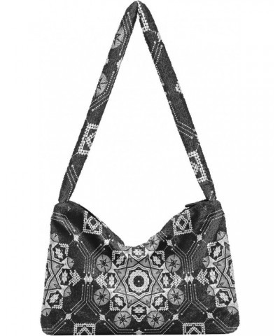 Geometry Boho Chic Shoulder Tote Bags for Women Furry Crossbody bag Hobo Handbag Purses for Working Shopping Traveling $11.96...