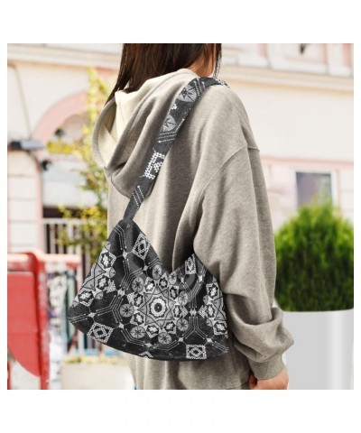 Geometry Boho Chic Shoulder Tote Bags for Women Furry Crossbody bag Hobo Handbag Purses for Working Shopping Traveling $11.96...