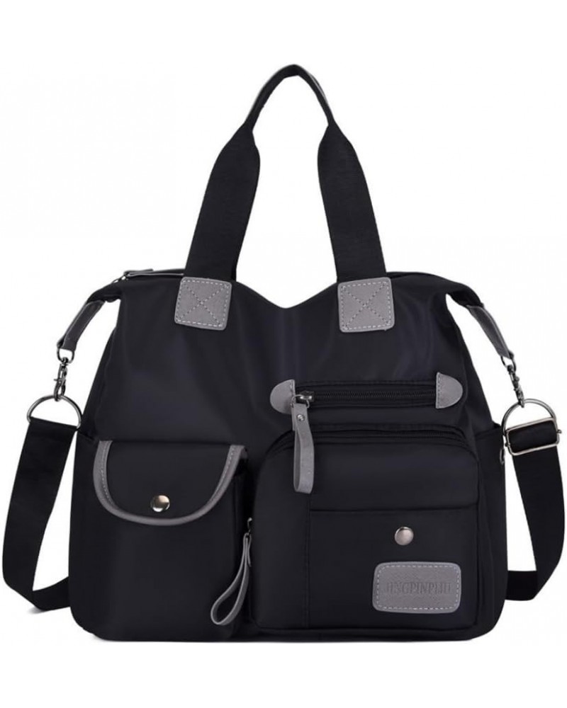 Women's Bag Mommy Bag One Shoulder Crossbody Portable Travel Large Bag Black $12.74 Shoulder Bags