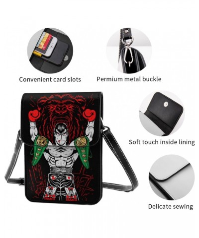 Anime Hajime No Ippo Small Cell Phone Purse Female Fashion Small Mini Shoulder Bag Crossbody Bags 7.5x5.3 Inches $16.27 Cross...