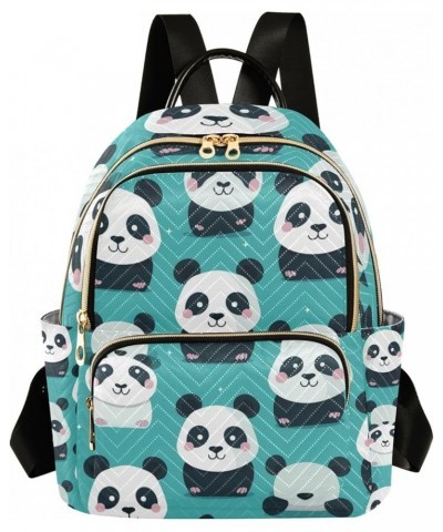 Small Backpack Purse for Women, Cute Pandas Green Travel Bag Casual Daypack Shoulder Bag Small $17.64 Backpacks