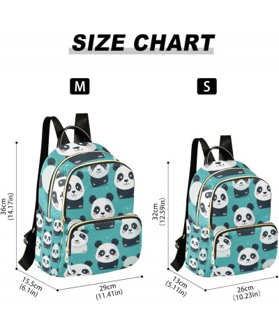 Small Backpack Purse for Women, Cute Pandas Green Travel Bag Casual Daypack Shoulder Bag Small $17.64 Backpacks