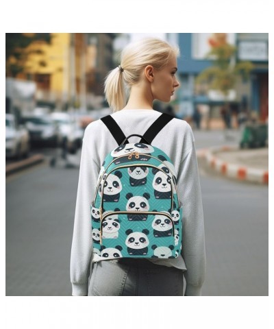 Small Backpack Purse for Women, Cute Pandas Green Travel Bag Casual Daypack Shoulder Bag Small $17.64 Backpacks