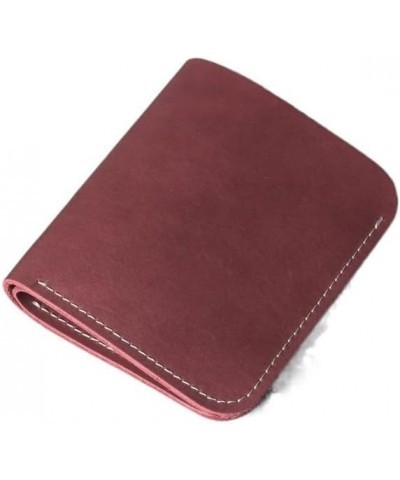 Leather Wallet Men Bifold 4 Card Holder Leather Wallet for Men Slim Small Wallet Leather (Color : Gray) Red $59.12 Wallets