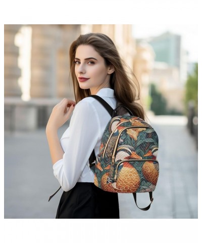 Women's Medium Fashion Backpack Birds Couple Print Ladies Travel Daypack Aesthetic Shoulder Bag 11.4×6.1×14.1 IN $19.07 Backp...