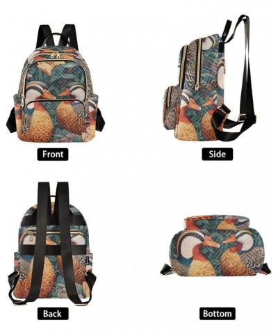 Women's Medium Fashion Backpack Birds Couple Print Ladies Travel Daypack Aesthetic Shoulder Bag 11.4×6.1×14.1 IN $19.07 Backp...