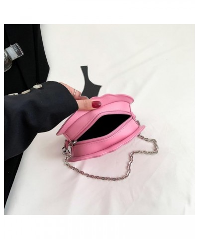 Women Pumpkin Shoulder Bag PU Leather Novelty Pumpkin Purse with Zipper Adjustable Strap Female Daily Halloween Bag Pink $11....