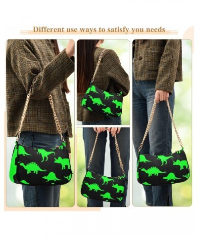 Shoulder Bag Green Bright Dino Women Clutch Handbag Shoulder Purch Date Chain Bag Tote Bag Spring Holiday Birthday Gift for G...