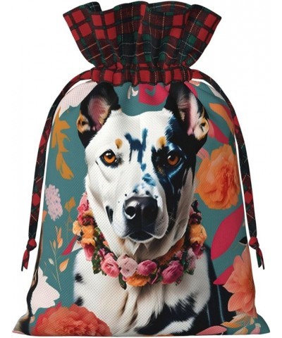 Beer Christmas Gift Bag - Stylish Eco-Friendly Polyester Bag For Your Festive Presents Cattle Dog Florals Small $9.45 Handbags