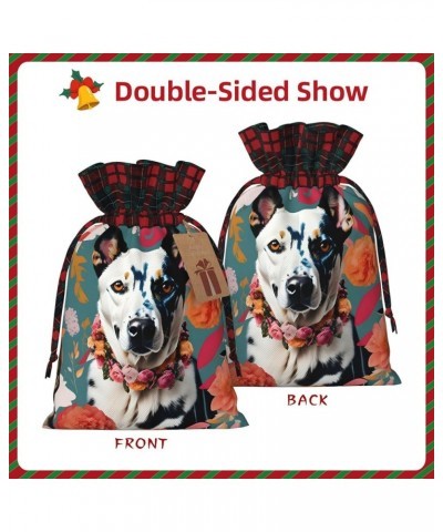 Beer Christmas Gift Bag - Stylish Eco-Friendly Polyester Bag For Your Festive Presents Cattle Dog Florals Small $9.45 Handbags