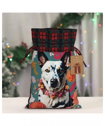 Beer Christmas Gift Bag - Stylish Eco-Friendly Polyester Bag For Your Festive Presents Cattle Dog Florals Small $9.45 Handbags