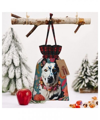 Beer Christmas Gift Bag - Stylish Eco-Friendly Polyester Bag For Your Festive Presents Cattle Dog Florals Small $9.45 Handbags