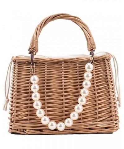 Straw Bag Summer Straw Beach Bag Straw Woven Handbags Women Summer Rattan Tote Bags Beach Basket Bag Straw Bags Women (Color ...