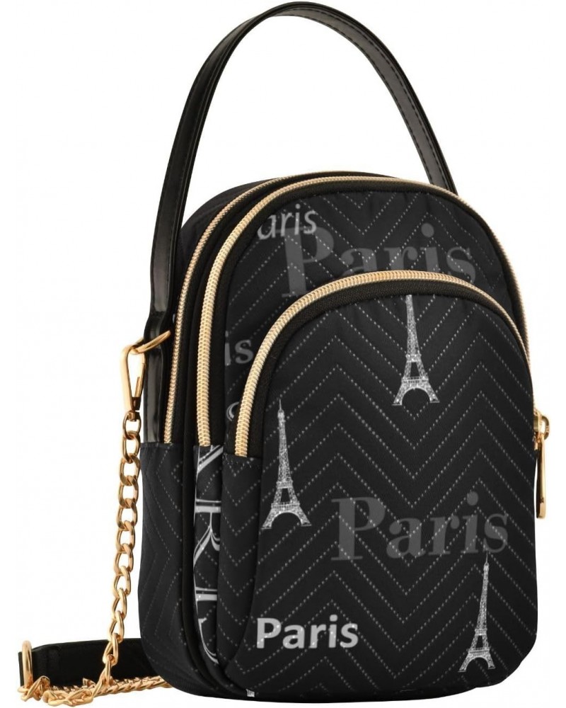 Cell Phone Purse Paris Eiffel Tower Cute Crossbody Handbag Durable Shoulder Bag Sturdy Travel Pouch Compact Chic Bag for Wome...