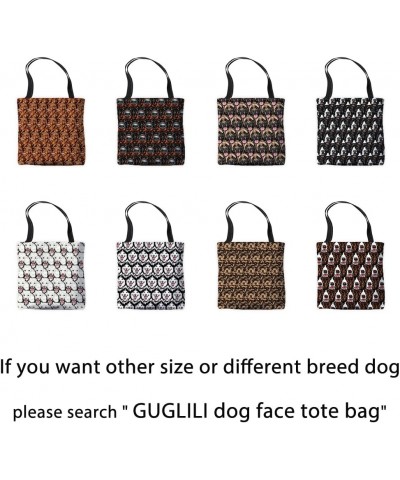 Dog Face Pattern Canvas Tote Bag Funny Puppy Pekingese Handbag Gift for Dog Lovers Storage Shoulder Bag Pekingese $10.79 Totes