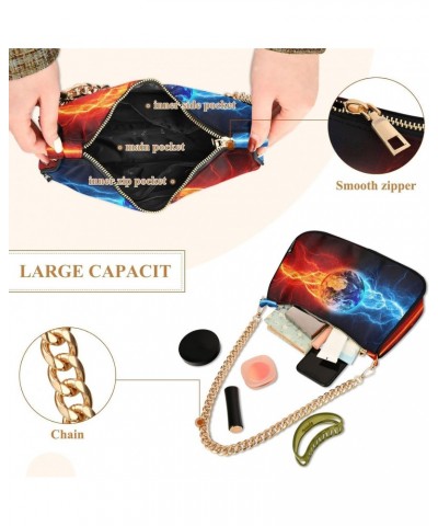 Space Earth Planet Small Chain Shoulder Bag for Women Travel Hobo Tote Handbag Clutch Purse with Zipper $13.50 Totes