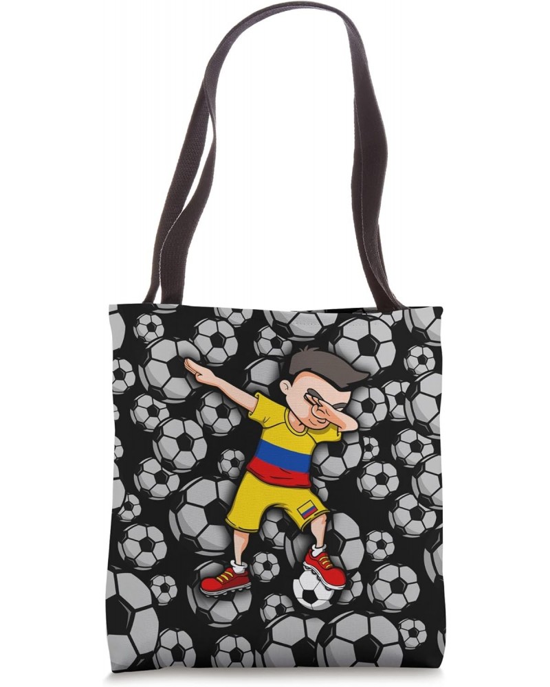 Dabbing Soccer Boy - Colombia Jersey Colombian Football Fans Tote Bag $14.67 Totes