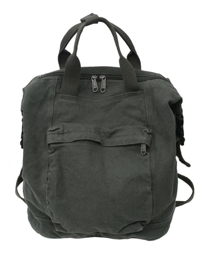 Canvas Backpack for Women Handbag Hobo bag Outdoor Travel Bag Men's Casual Daypack Satchel Unisex (Green) Green $15.36 Backpacks