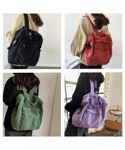 Canvas Backpack for Women Handbag Hobo bag Outdoor Travel Bag Men's Casual Daypack Satchel Unisex (Green) Green $15.36 Backpacks