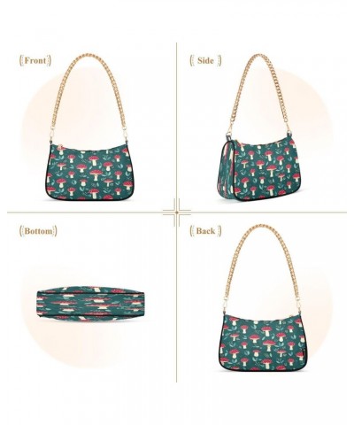 Red Mushrooms Dots Women's Handbags Tote Crossbody Bag Purse Ladies Shoulder Bag Hobo Handbag $16.79 Totes