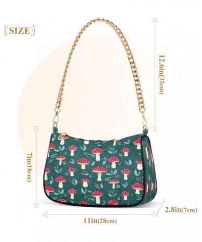 Red Mushrooms Dots Women's Handbags Tote Crossbody Bag Purse Ladies Shoulder Bag Hobo Handbag $16.79 Totes