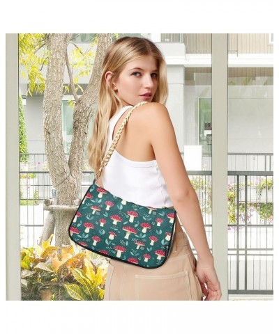 Red Mushrooms Dots Women's Handbags Tote Crossbody Bag Purse Ladies Shoulder Bag Hobo Handbag $16.79 Totes