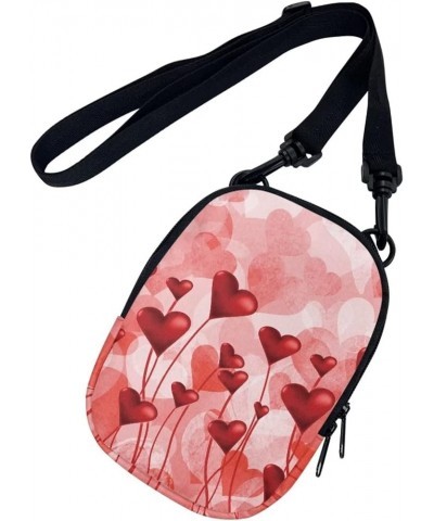 Mini Crossbody Bags for Women and Mens Sling Shoulder Satchel with Adjustable Strap Love Heart Printed $10.00 Crossbody Bags