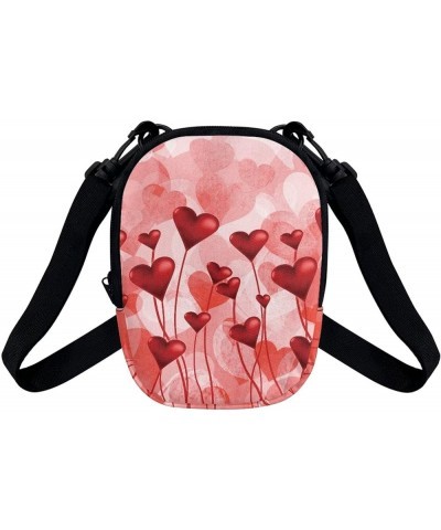 Mini Crossbody Bags for Women and Mens Sling Shoulder Satchel with Adjustable Strap Love Heart Printed $10.00 Crossbody Bags