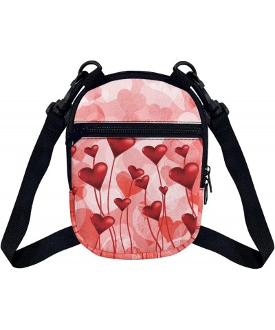 Mini Crossbody Bags for Women and Mens Sling Shoulder Satchel with Adjustable Strap Love Heart Printed $10.00 Crossbody Bags