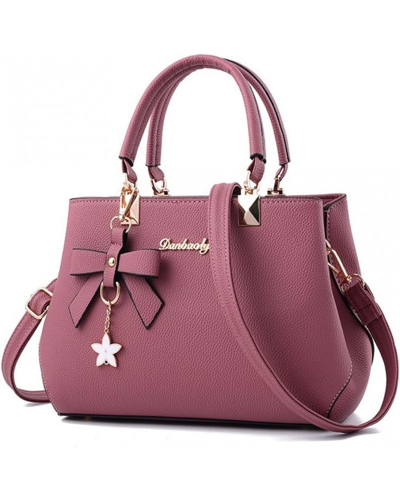 Womens Handbag Tote Shoulder Purse Leather Crossbody Bag Rubber Pink $13.76 Totes