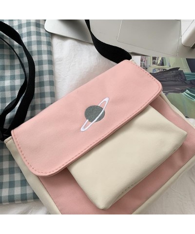 Casual Messenger Bag for Women Small Bag Canvas Shoulder Bag for Women Print Crossbody Bags with Bear Pendant Green $11.39 Totes