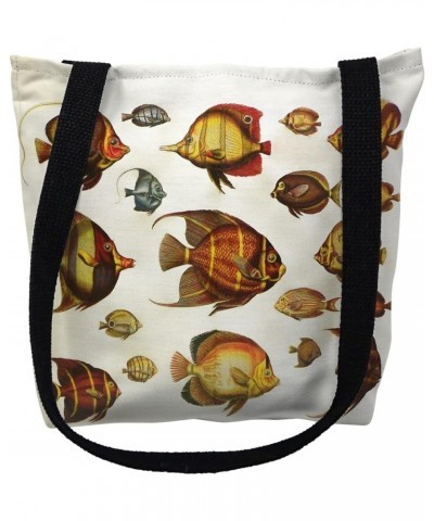 TY007APS 13 x 13 in. Multi Fish Tote Bag - Small $21.53 Totes