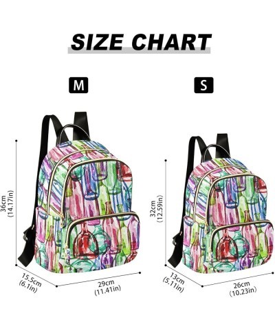 Watercolor Silhouettes Wine Bottles Casual Fashion Polyester Travel Rucksack Shoulder Bag Color Medium $19.97 Backpacks