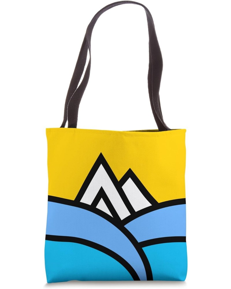 Saint Lucia Pitons Abstract Geometric St Lucia Flag Colors Tote Bag $14.30 Totes