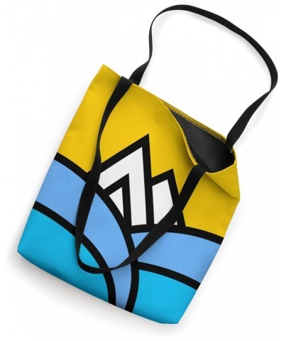 Saint Lucia Pitons Abstract Geometric St Lucia Flag Colors Tote Bag $14.30 Totes