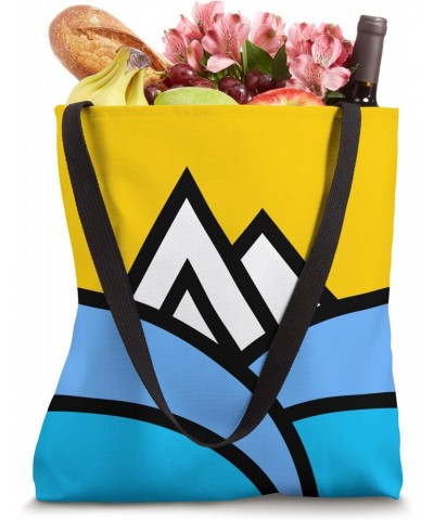 Saint Lucia Pitons Abstract Geometric St Lucia Flag Colors Tote Bag $14.30 Totes