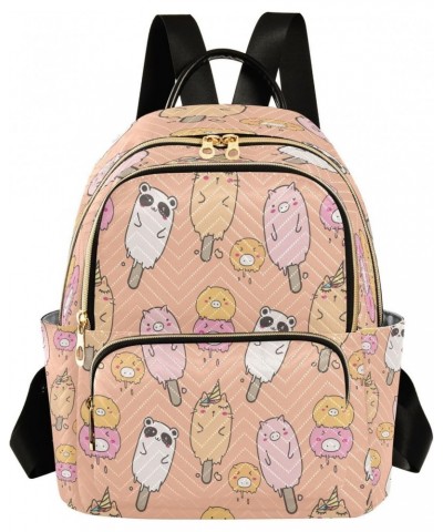 Animal Ice Cream Pattern Backpack for Women Purse Bag Travel Handbag Shoulder Bag $19.59 Backpacks