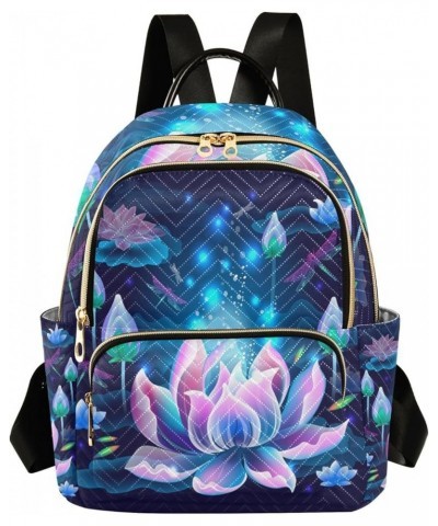 Small Backpack for Women Travel Bag Lotus Flowers Daypack Purse Fashion Shoulder Bag Rucksack Small B770 $11.70 Backpacks