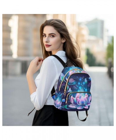 Small Backpack for Women Travel Bag Lotus Flowers Daypack Purse Fashion Shoulder Bag Rucksack Small B770 $11.70 Backpacks