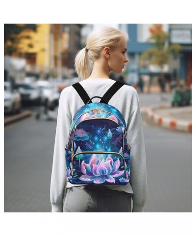 Small Backpack for Women Travel Bag Lotus Flowers Daypack Purse Fashion Shoulder Bag Rucksack Small B770 $11.70 Backpacks