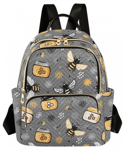 Mini Backpack Purse for Women Lightweight Girls Small Size Cute Bee Honey Doodle School Teens College Traveling Medium $19.79...