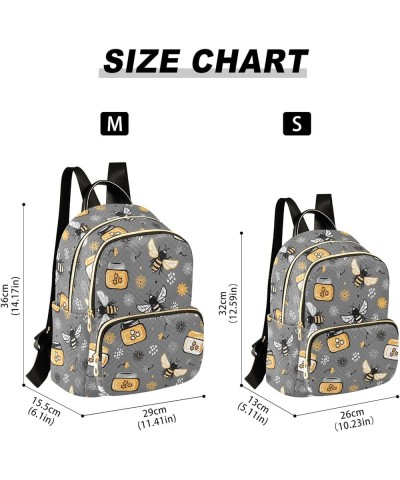 Mini Backpack Purse for Women Lightweight Girls Small Size Cute Bee Honey Doodle School Teens College Traveling Medium $19.79...