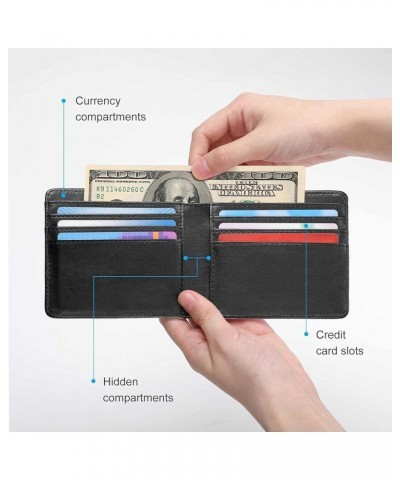 Wallets for Men Colombia Flag Bifold Leather Pocket Wallet Short Purse Personality Fashion Card Holders Style-5 $18.23 Wallets