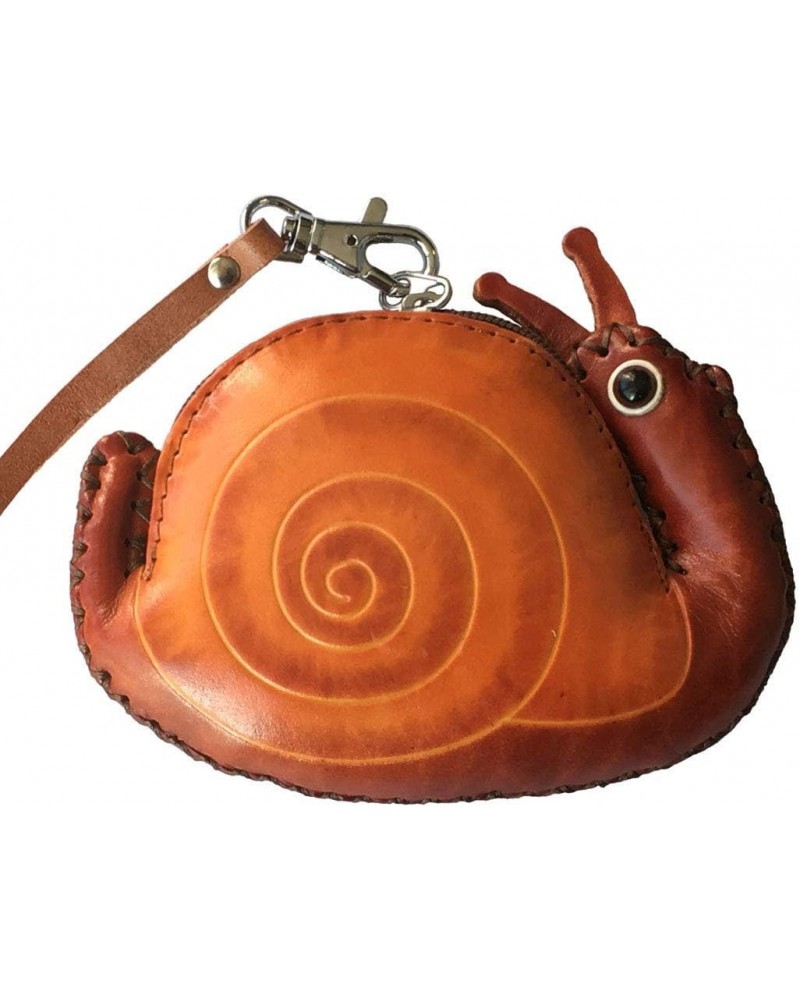 Real Leather Snail Change Purse, jewelry Holder, Handcrafted Snail Coin Purse $11.76 Wallets