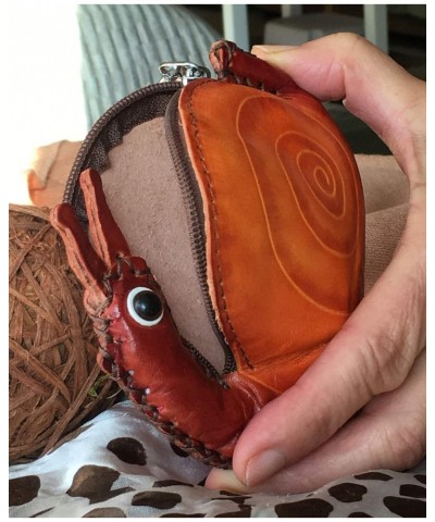 Real Leather Snail Change Purse, jewelry Holder, Handcrafted Snail Coin Purse $11.76 Wallets