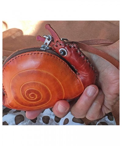 Real Leather Snail Change Purse, jewelry Holder, Handcrafted Snail Coin Purse $11.76 Wallets