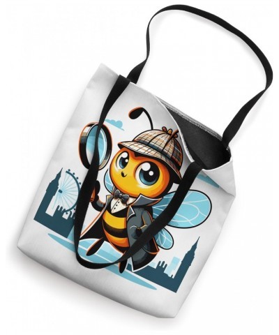 Funny Detective Bee in London Beekeeping Adventure Tote Bag $10.00 Totes