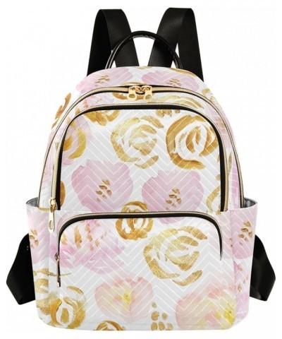 Mini Backpack Purse for Women Lightweight Girls Small Size Rose Gold Floral School Teens College Traveling Small $17.15 Backp...