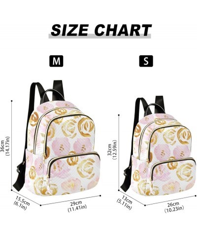 Mini Backpack Purse for Women Lightweight Girls Small Size Rose Gold Floral School Teens College Traveling Small $17.15 Backp...